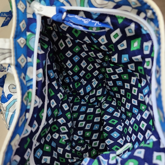 Vera Bradley Mediterranean Paisley shoulder bag coin purse makeup pouch white - Picture 5 of 15